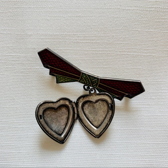 VINTAGE Silver Locket Brooch - So Unique & Stunning - Picture 7 of 9
